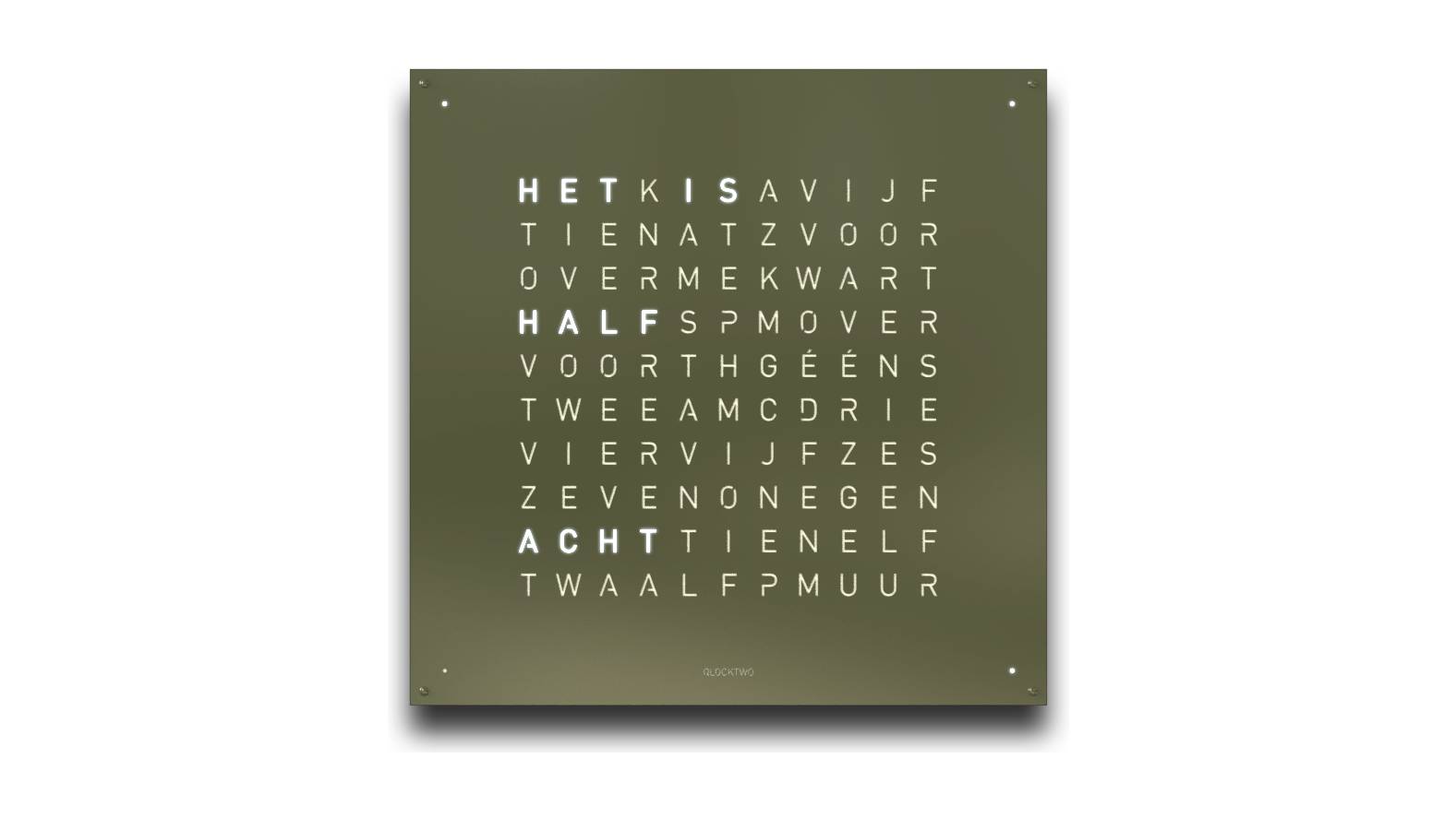 Qlocktwo Earth 90 Olive